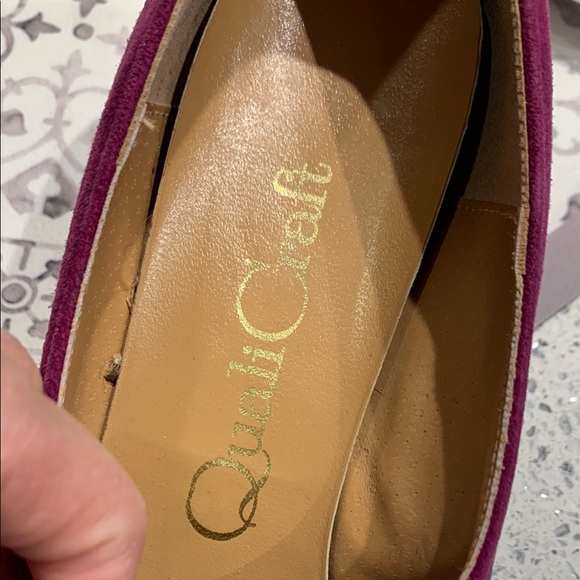 Vintage 1960's Mod Style Square Toe Mary Janes in Purple Suede by QualiCraft - Picture 6 of 15